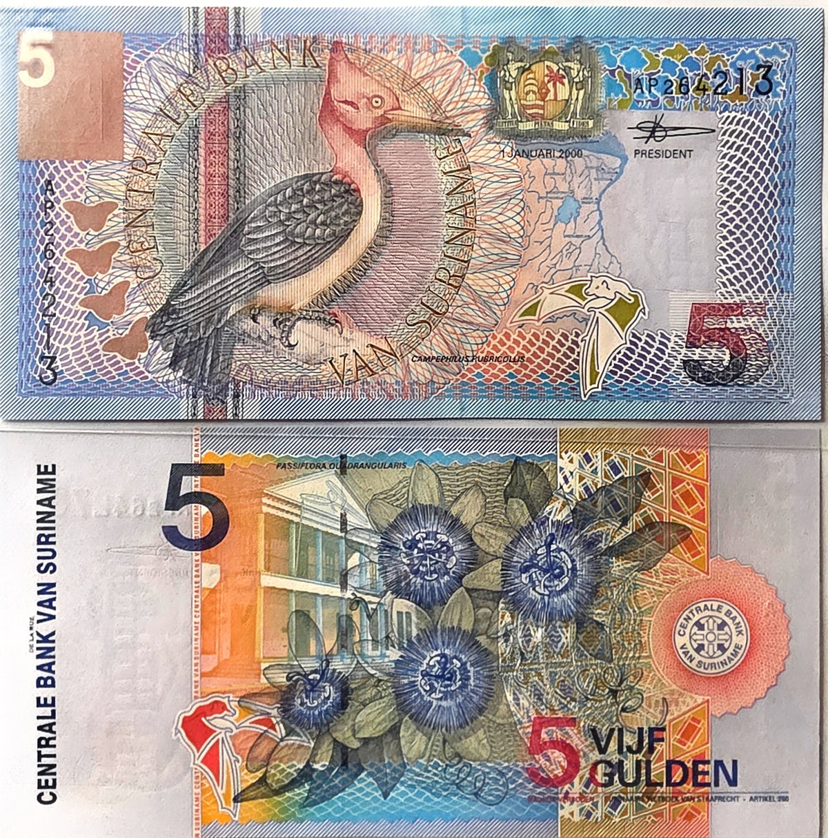 Suriname 5 Gulden unc/au