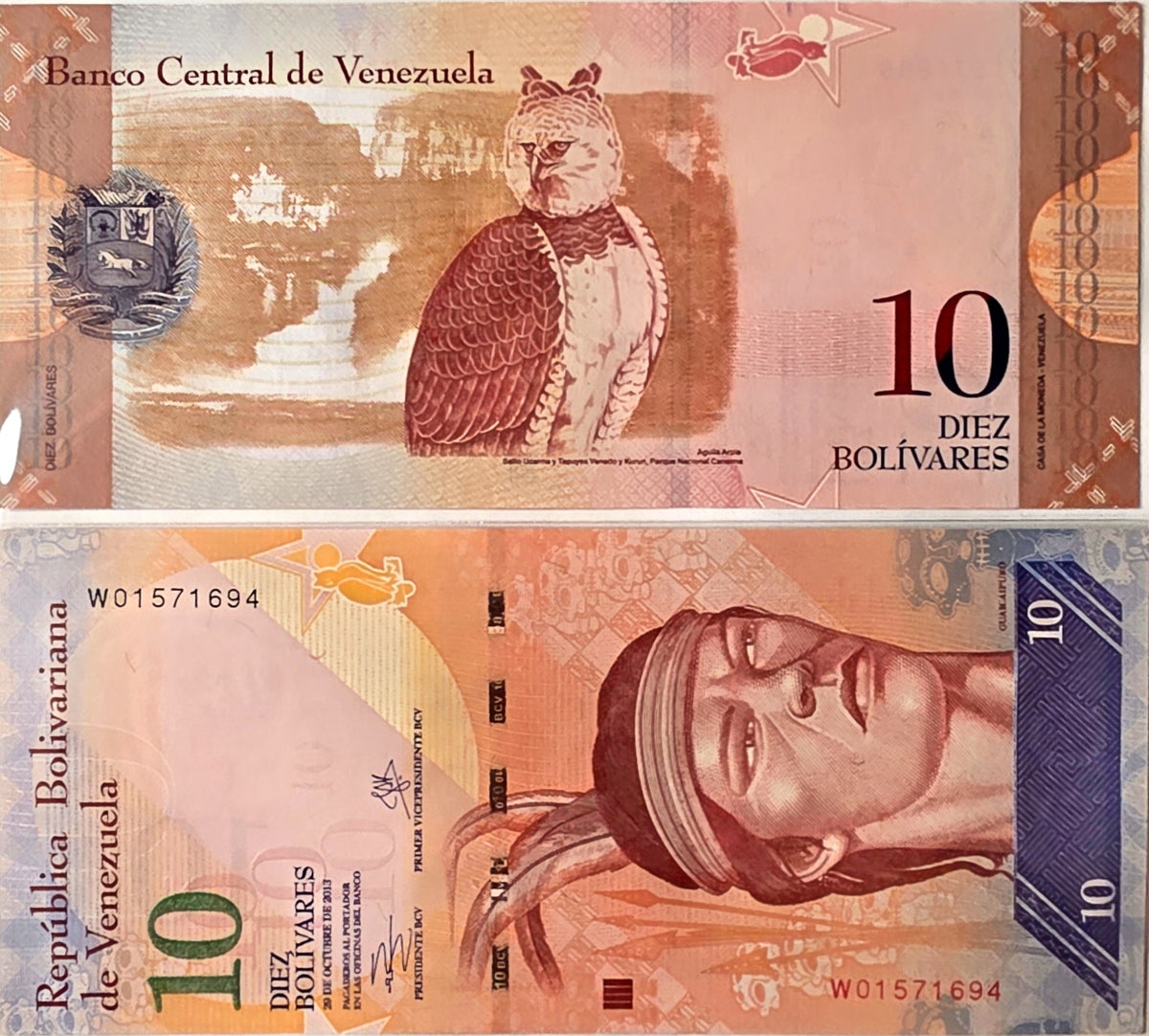 Venezuela 10 Bolivares unc/au
