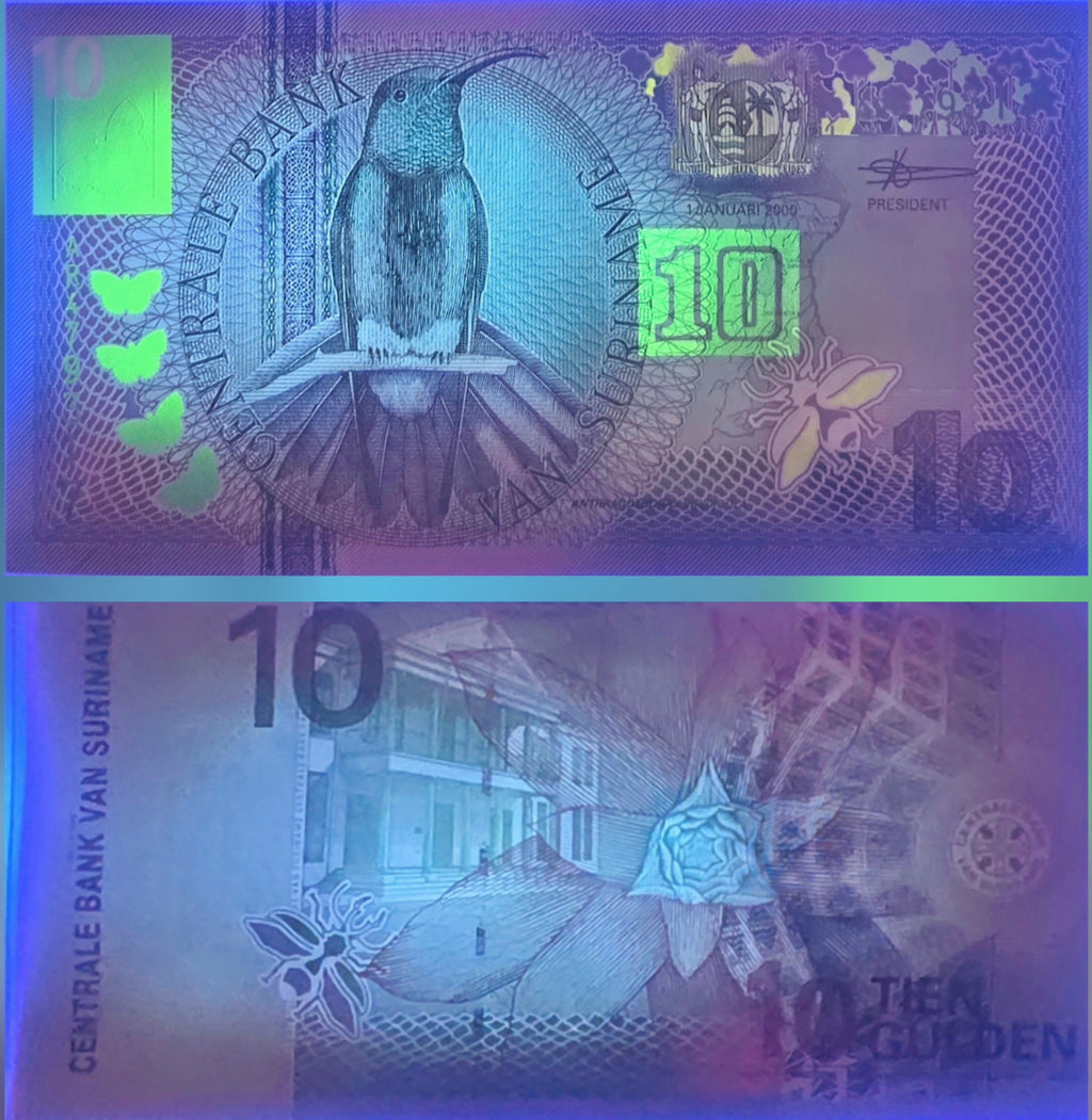Suriname 10 Gulden au/unc