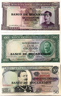 Mozambique 50/100/500 Escudos 1976 UNC/AU