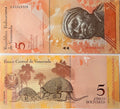 Venezuela 5 Bolivares unc/au