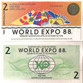 Australia 1988 World expo $2 unc/au
