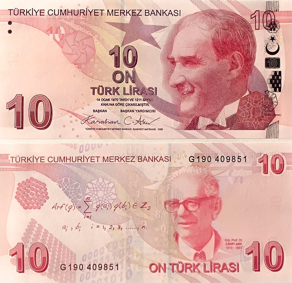 Turkey 10 Lira 2009/2026